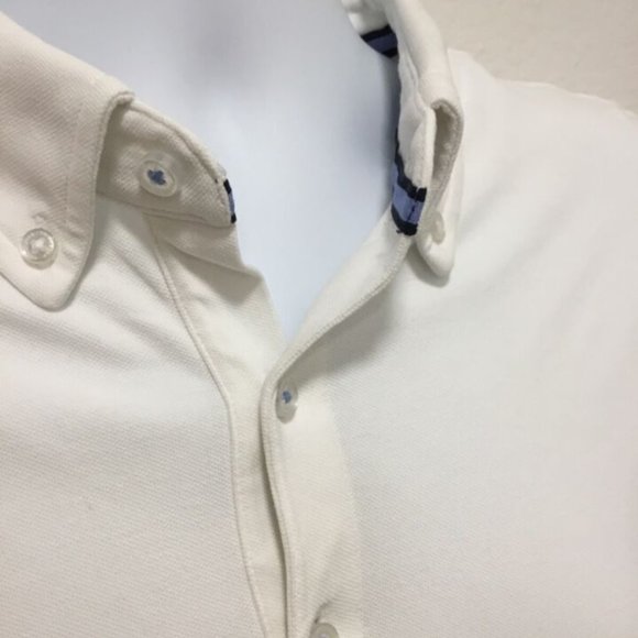 Tailorbyrd Collection White Polo Collared Large Men’s Cotton / Spandex Soft XL - Picture 5 of 6